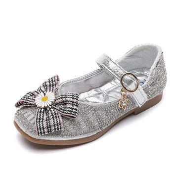 

Girl Baby Leather Shoes Spring Autumn Children Princess Bow Party Performance Dance Shoes Girls Breathable Leather Shoes