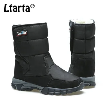 

LTARTA Man Winter Cotton Boots Big Snow Boots Anti-slip Anti-cracking Men Winter Shoes Men Boots Father Snow Boot JSH-600D