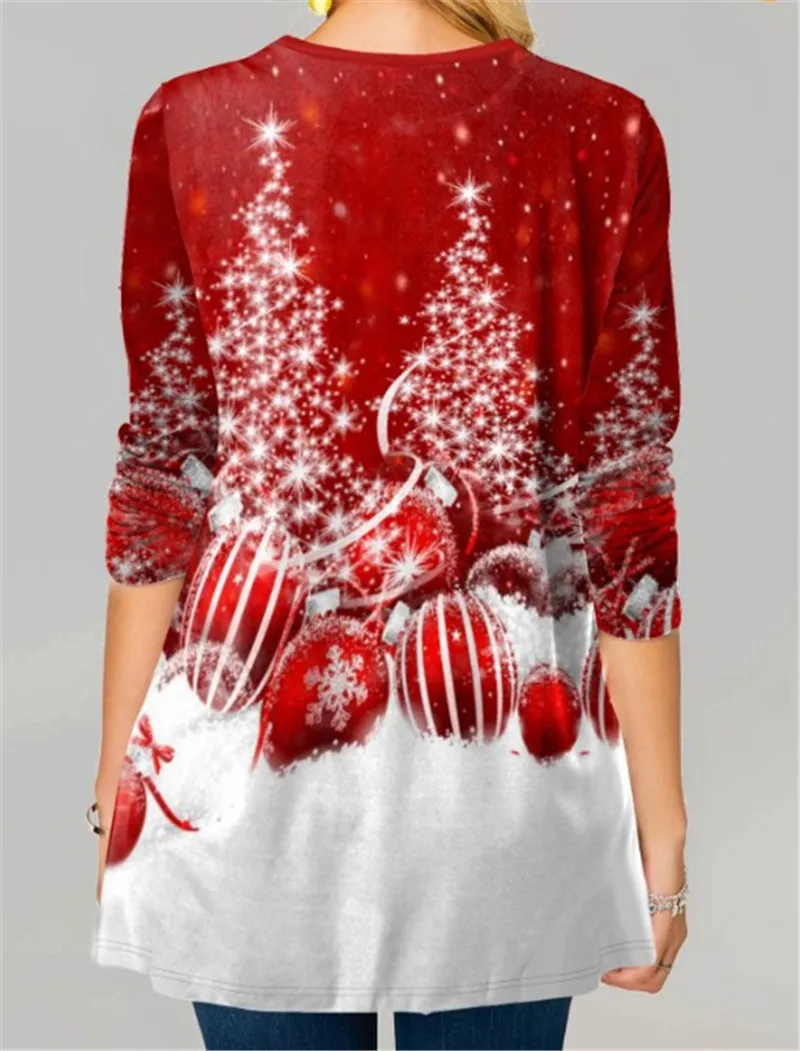 Women Christmas T-Shirts Christmas Snowman Print Fashion Tee Autumn Winter Festival Tops Long Sleeve Loose T-Shirt Pullovers Women Christmas T-Shirts Christmas Snowman Print Fashion Tee Autumn Winter Festival Tops Long Sleeve Loose T-Shirt Pullovers
