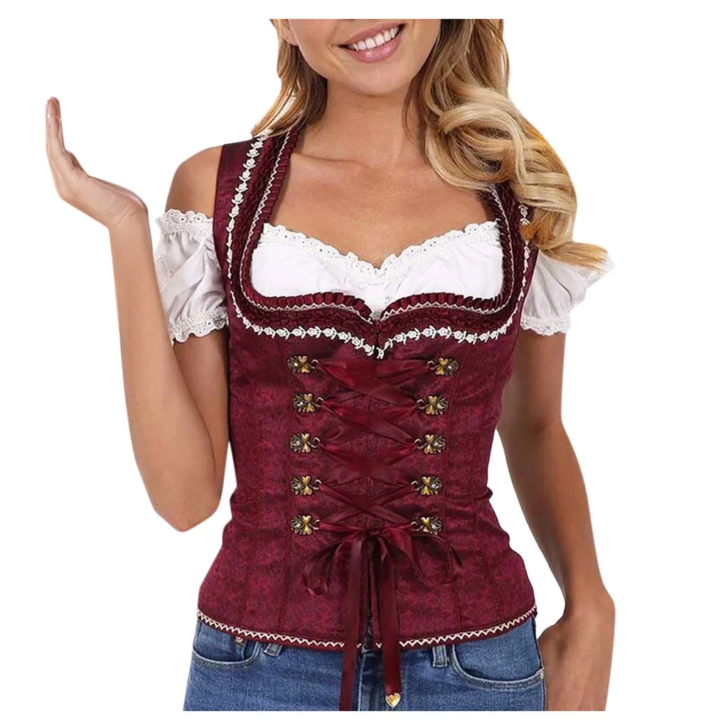 Модный бандажный жилет, сексуальный женский винтажный топ на шнуровке ...