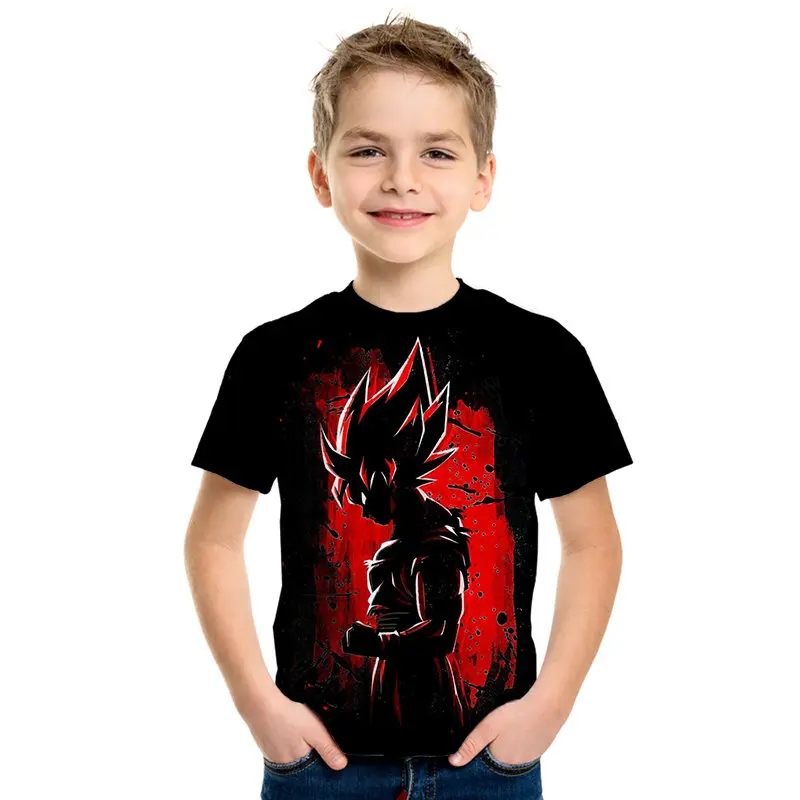 

Dragon Ball Cool Pattern Print Kids T-shirt 3D Print Dragon Ball Z Goku Saiyan Pattern Fashion Boys and Girls Tops Short Sleeve
