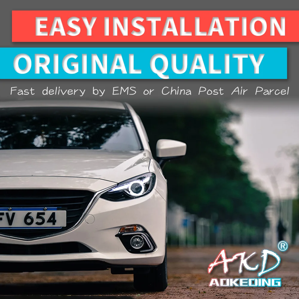 AKD тюнинг Автомобильная фара для Mazda 3 mazda3 Axela 2014 2016 светодиодные фары DRL ходовые