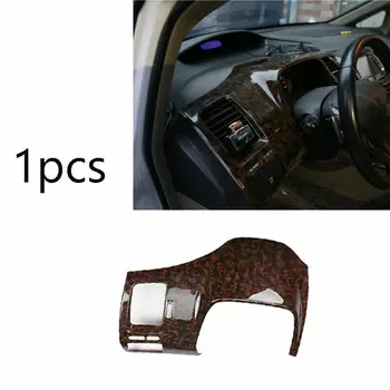 شراءلهوندا سيفيك 8th 2006-2011 ABS الخشب الحبوب لوحة القيادة الديكور غطاء الكسوة 1 قطعة