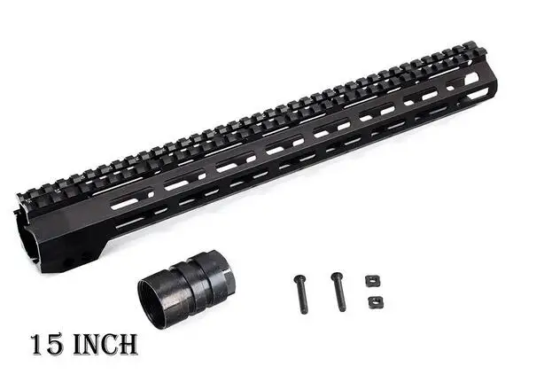 Тактический прицел крепление " 9" 1" 12" 13," 15" 1" дюймов AR15 поплавковая M-LOK Keymod Handguard для охотничьей тропы w стальная гайка - Цвет: 15