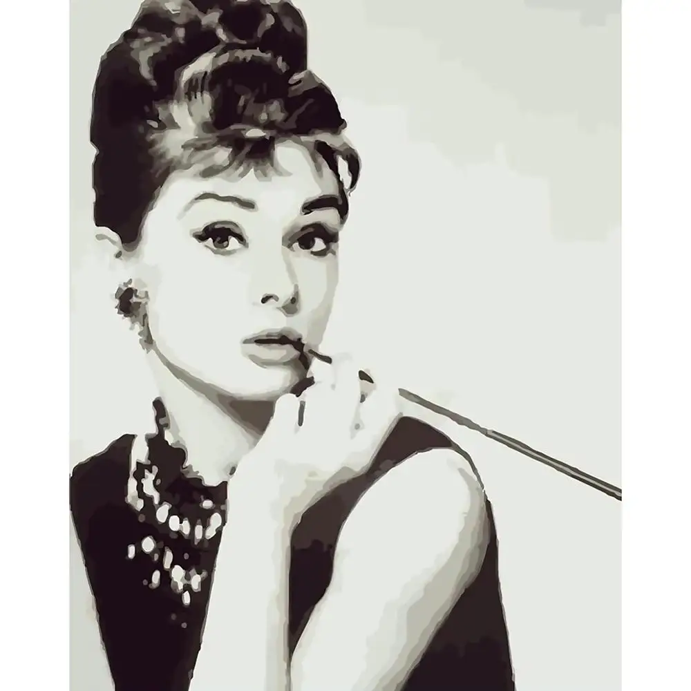 Набор для раскрашивания по номерам Hepburn набор домашнего декора холст сделай сам