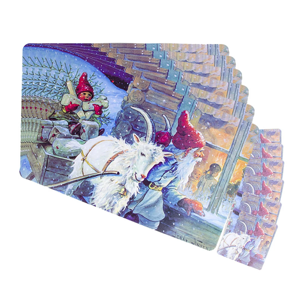 multicolor5 12 шт. в упаковке, подставки под напитки настольная подставка под кружку, рождественские украшения салфетки творческой печати ПВХ подставки стол изоляции расходные материалы - Цвет: multicolor5