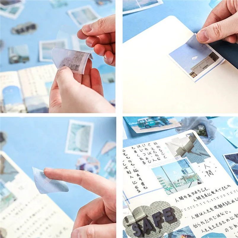 Boxed Paper Stickers 80 Card Stickers Hand Account DIY Daily Material Cartoon Stickers Muraux Pour Enfants Chambres 30NOV2221