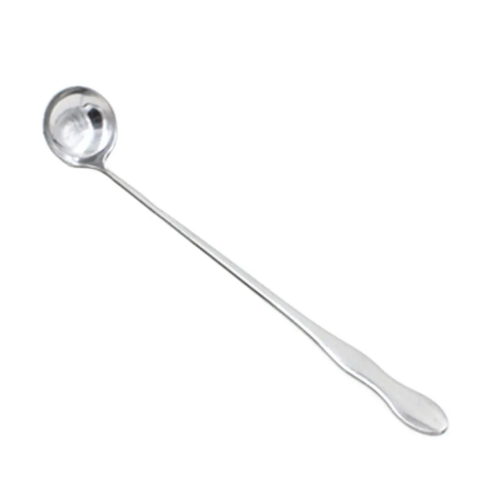 

20CM Round Bowl Gourd Shape Stainless Steel Long Handle Mixing Spoon Tea Coffee Ice Cream Dessert Spoon Kitchen Tools