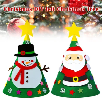 

Felt Christmas Tree DIY Toys Home Decorations Christmas Ornament Gift for Kids Drop Shipping