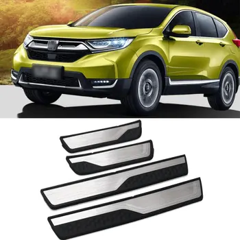 

4Pcs Door Sill Trim Strip Car Styling Paint Protector For Honda CRV 2017 Durable
