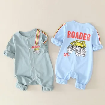 

Newborn Baby Boys Rompers 2020 Spring Summer Baby Rompers Infant Car Pattern Jumpsuit for Kids New Born Baby Clothes