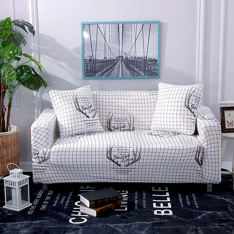 Black Stripe sofa cover