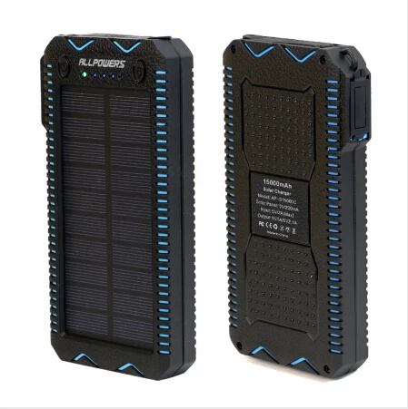 Синий Все мощности S 15000mAh Солнечное зарядное устройство с прикуривателем солнечная панель ed зарядное устройство для iPhone huawei Xiaomi сотовые телефоны - Цвет: Синий