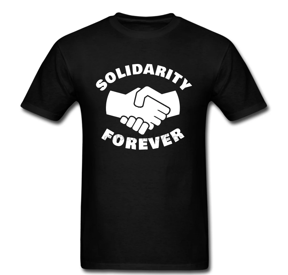 Солидарности навсегда дрожание рук анархиста революции политическая футболка |