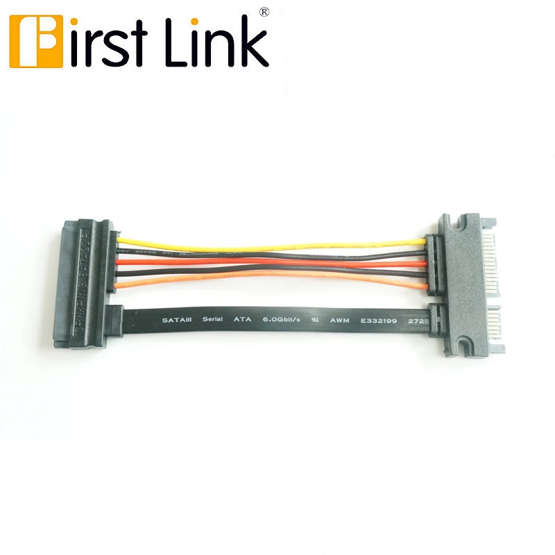 

22Pin SATA Extension Cable, Sata Male to Female 7Pin + 15Pin Data and 3.3V Power Combo Extension Cable Cords black/Blue