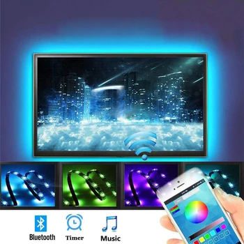 

Multicolor LED Strip Light Bluetooth APP Control USB TV Background Wall Light Strip 5V RGB Waterproof Strip Lights TN99