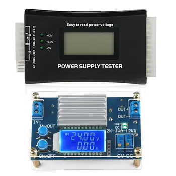 

Top 1pcs 20+4 Pin LCD Power Supply Tester & 1pcs DC 0-32V 12A Constant Voltage Current Step Down Power Supply Module Board