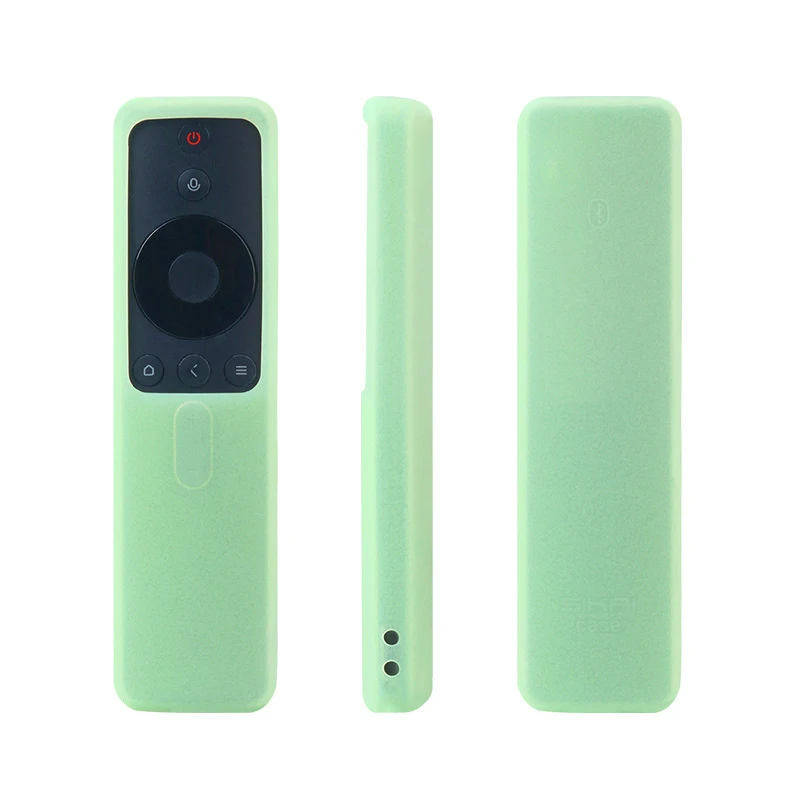 Подходит для Xiaomi 4A пульт дистанционного управления защитный чехол 4C телевизионная коробка с Bluetooth сенсорный Умный голосовой силиконовый чехол - Цвет: Fluorescent green
