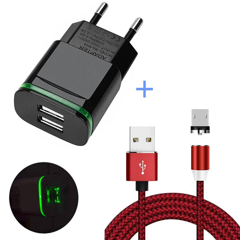 

LED Usb Micro Charging Cable Micro Data Magnetic Cable for Huawei P8 Lite/P Smart Plus/Y6 Y5 Y9 2017 2019 Honor 8S Charger Cable