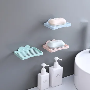 

Autonomous Design Heart Seemless Strong Adhesive Soap Box Bathroom Water Draining Soap Holder Wall Hangers Soap Holder