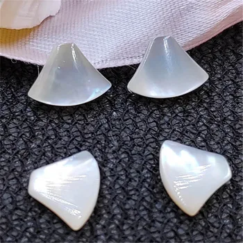 

MOP White Shell Stone Skirt Fan Shape Cabochons 11x13mm Women Statement Necklace Bracelet Earrings Fashion Jewelry Making