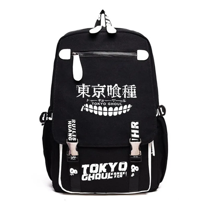 Style 5 Tokyo Ghoul Kaneki Ken Anime Designer Backpack Bag Book Bag School Travel Laptop Bags Metal Button Front Zipper Canvas Mochila - Цвет: Style 5