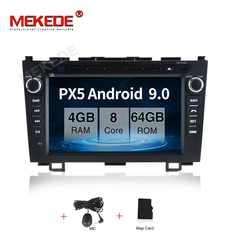 MEKEDE Android 9,0 4+ 64G Восьмиядерный автомобильный Радио мультимедийный dvd-плеер для HONDA CRV 2006-2011 gps навигация wifi BT Радио стерео - Цвет: 64G model
