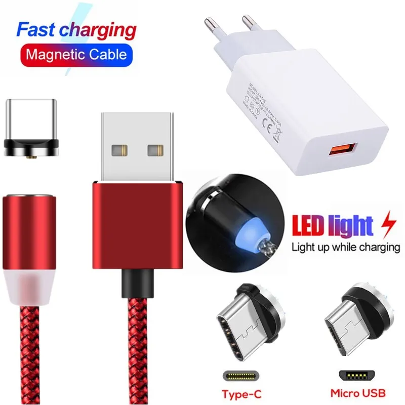 

Magnetic USB Cable Type C Micro USB Fast charging Charger For Meizu M3 M5 M6 Note M5C M5S M3E MX6 U10 U20 C9 V8 PRO 6 7 15 16 XS