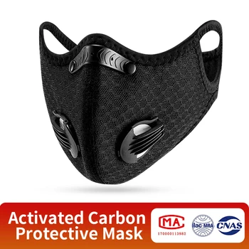 

Cycling Mask PM2.5 Filter Dust Mask Activated Carbon With Filter Anti-Pollution Bicycle MTB Bike Face Mask Dust Mask Anti-drople