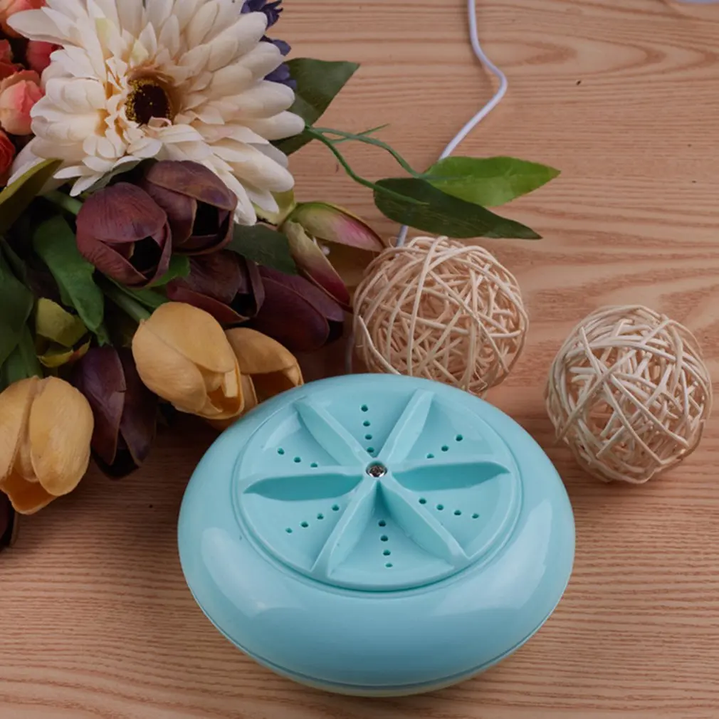 

Ultrasonic Turbo Washer Portable travel laundry reverse turbine spin mini USB Single-shift Switch