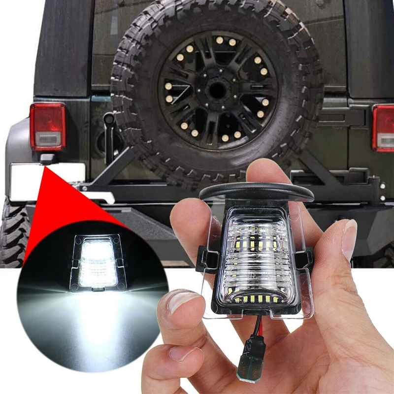 Для 07-18 Jeep Wrangler JK JKU SMD светодиодный лампа для заднего бампера номерного знака |