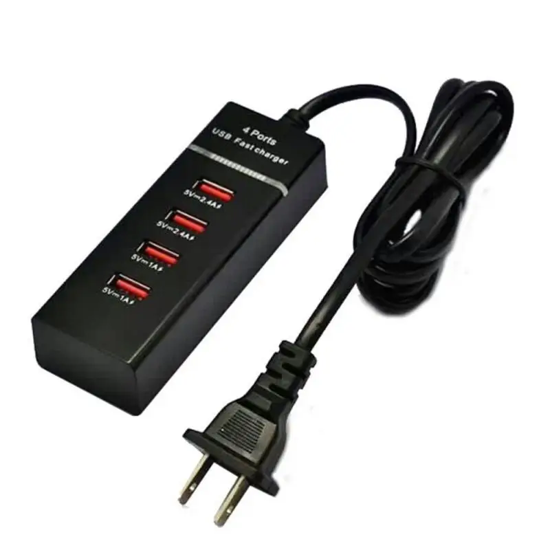 USB настенная розетка для зарядника удобный 4 порта многофункциональная быстрозарядная станция адаптер питания для телефона для путешествий