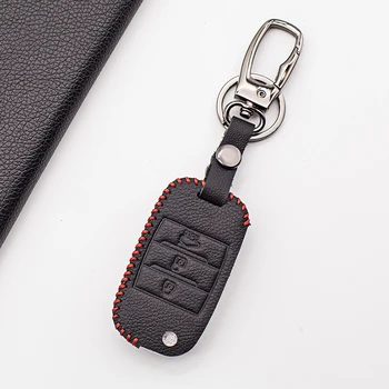 

100% Leather Car Key Case key Cover Fob For Kia Optima 13-16 For Sportage Protection Alma Rio For Carens 2018 Car wallet