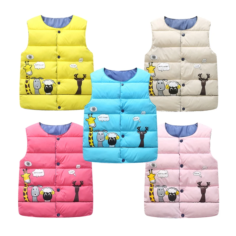 2020 Autumn Boys Warm Down Vest Baby Thicken Waistcoat Kids Outerwear