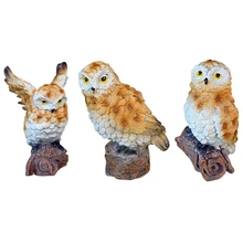 6 стиль милые совы Смолы Миниатюрная Статуэтка фигурки горшки в стиле бонсай домашнее украшение садового орнамента ремесло Террариум Декор