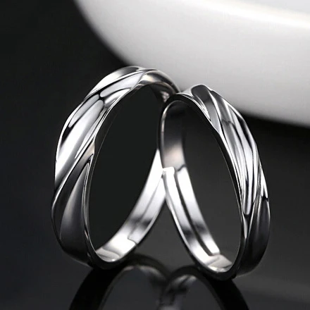 925 пробы серебряные кольца пара элегантный романтический кольца для влюбленных праздничные украшения 5R491
