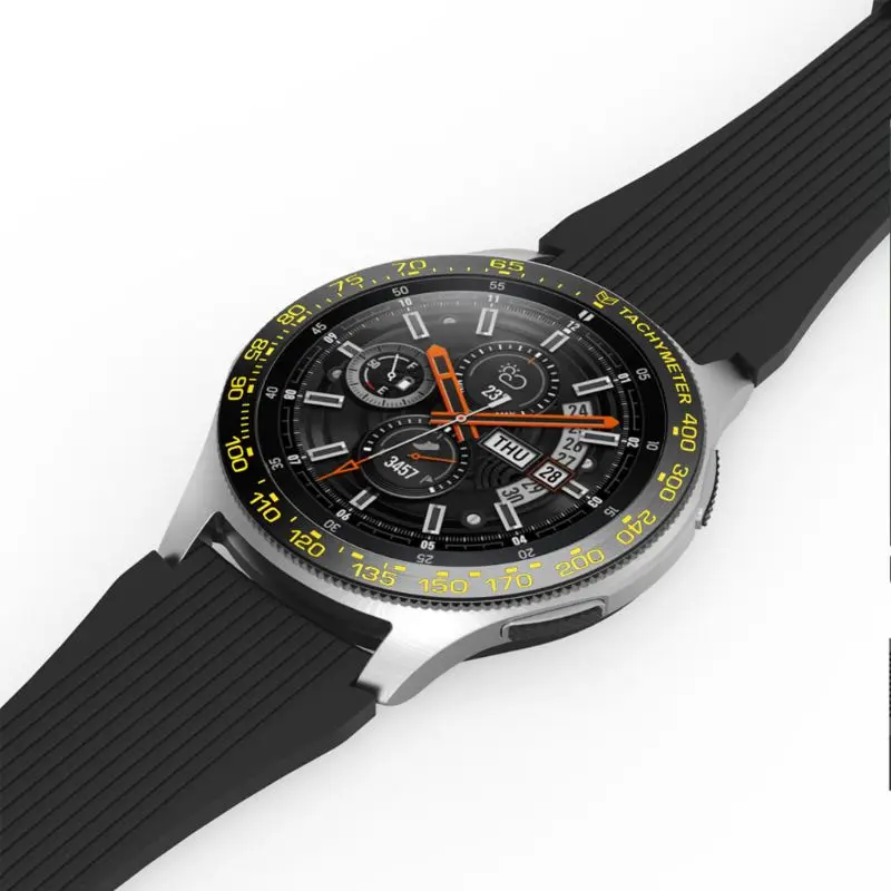 Металлический ободок против царапин кольцо клеющаяся Крышка Замена для samsung Galaxy Watch 46 мм для Galaxy gear S3 Frontier