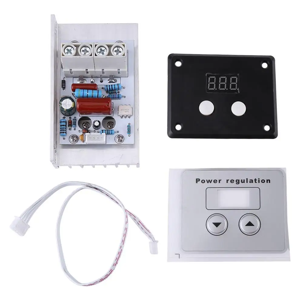 AC 220V 10000W 80A цифровой контроль SCR Электронный регулятор напряжения диммер