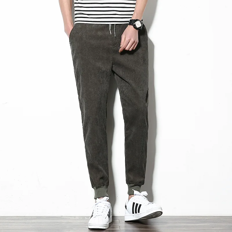 

Clothing Store WeChat Free Sweatpants Corduroy Casual Ankle Banded Pants Large Size Harem Pants
