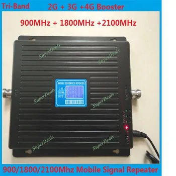 

ZQTMAX 2g 3g 4g mobile phone signal booster gsm dcs repeater 900 1800 2100 UMTS LTE cellular signal amplifier Tri Band