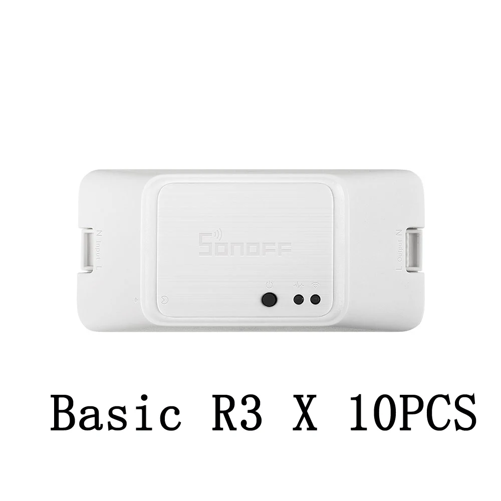 SONOFF BASIC R3 wifi DIY умный переключатель светильник таймер поддержка приложение/голос/LAN дистанционное управление mart ВКЛ/ВЫКЛ - Комплект: BASICR3 10PCS