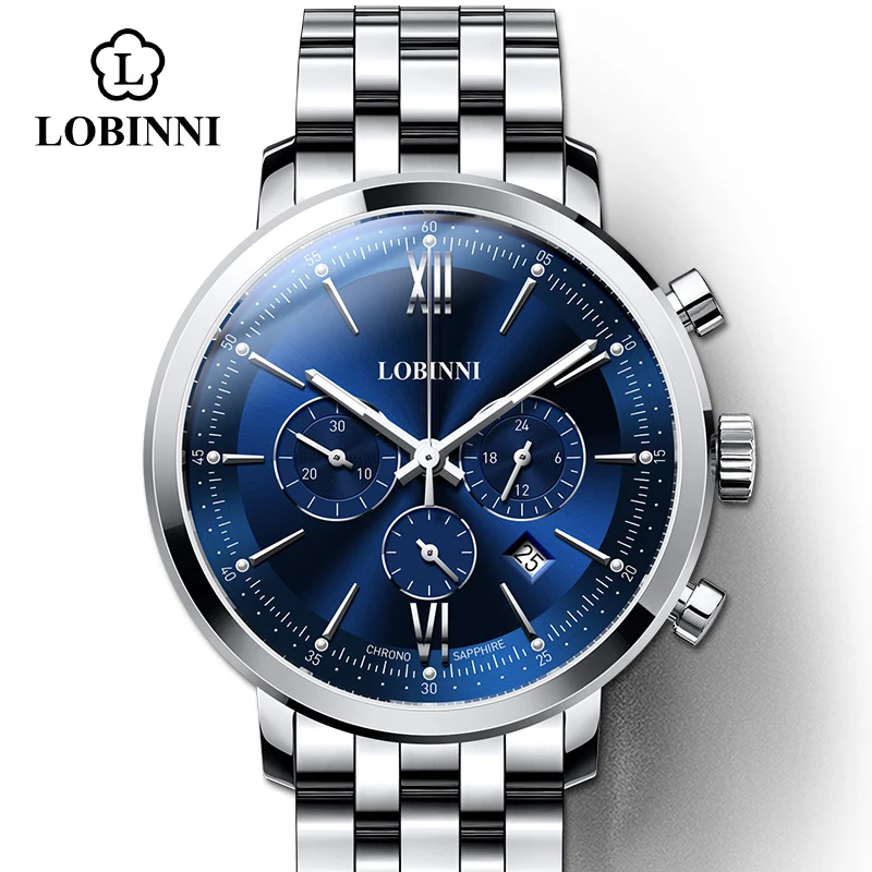 $127.5 Luxury Switzerland Brand Japanese Quartz Male Watches Mens 50M Waterproof Genuine Steel Dial Japan