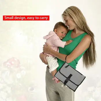 

Baby Portable Changing Mat Waterproof Cushioned Diaper Removable Changing Pad
