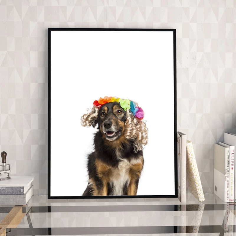 Pug-Dog-With-Hair-Rulers-Posters-and-Prints-Funny-Dachshund-or-Sausage-Dog-Border-Collie-Art