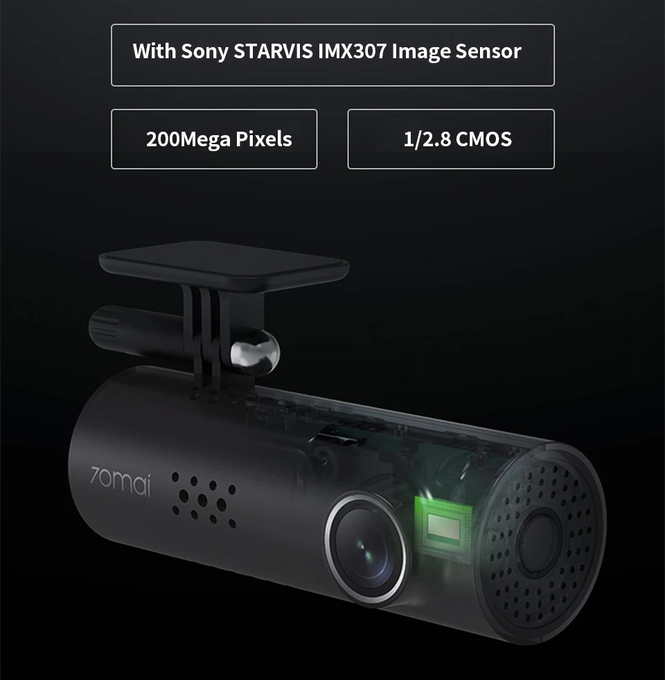 Xiaomi 70mai Dash Cam Wifi Автомобильная dvr камера Full HD 1080P ночное видение английское Голосовое управление 70mai 1S Автомобильная камера рекордер g-сенсор