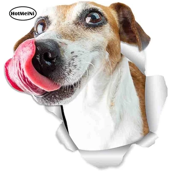 

HotMeiNi Jack Russell Dog Wall Decals Jack Russell 3D Sticker Decals for Walls Cars ToiletLongest side 13cm