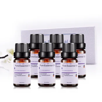 

6 Bottles/box 10ml/bottle 6 Smell Water Soluble Pure Natural Essential Aromatherapy Oil for Oil Diffuser Scent Machine Lavender