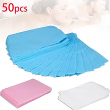 50 шт одноразовый массаж красоты Водонепроницаемый кровать стол постельное белье Подушка 80x180 см розовый синий белый