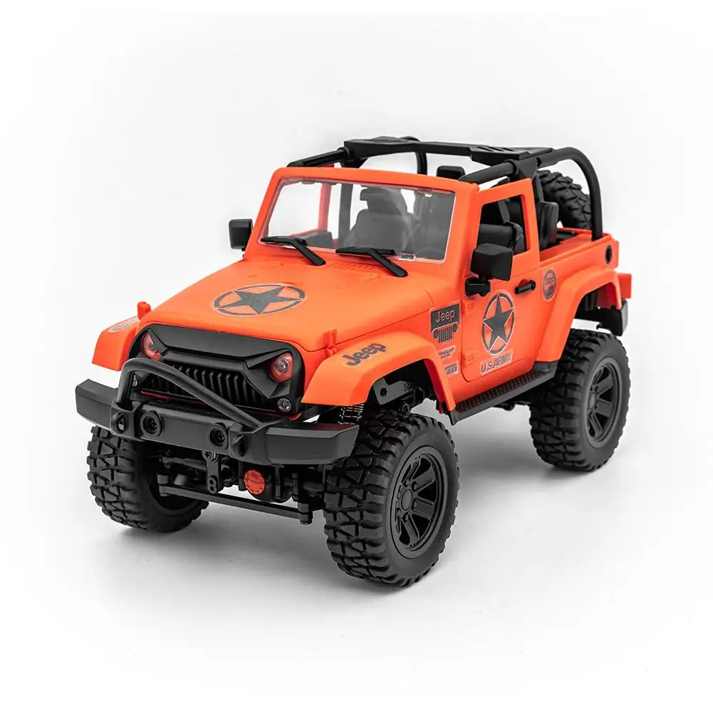 F2 1/14 4WD Convertible Open RC Cars 2.4G RC RTR Crawler Off-Road Buggy For Jeep Vehicle Model w/ LED Light