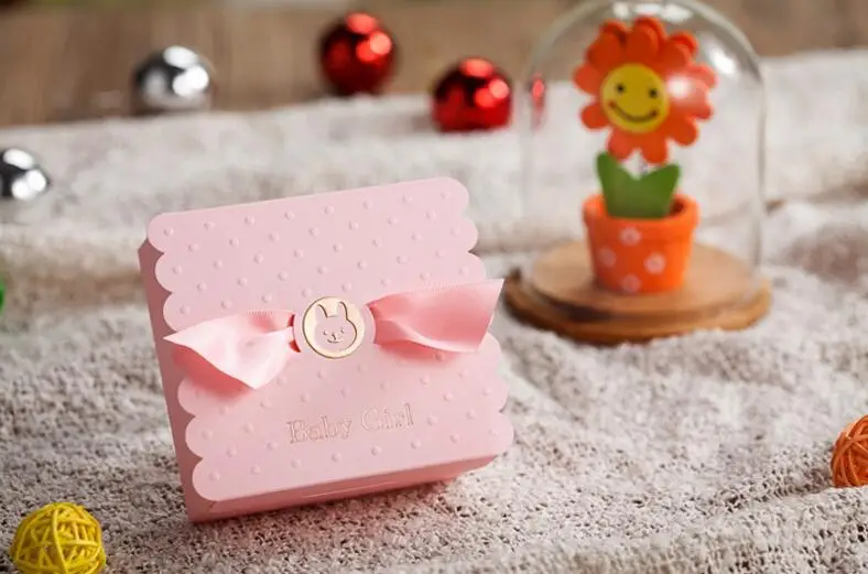 European Baby Boy Girl Party Angel Candy Boxes Baby Shower Favors Baby Birthday Party Sweet Box Chocolate Bag Box 5